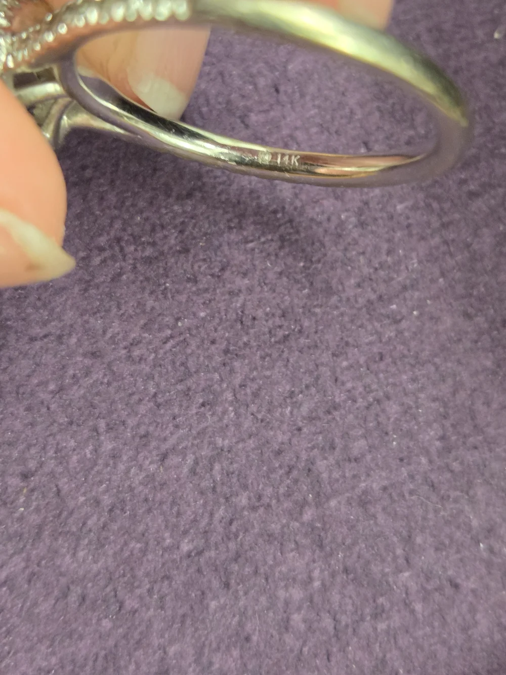 Classic Halo Diamond Engagement Ring in White Gold